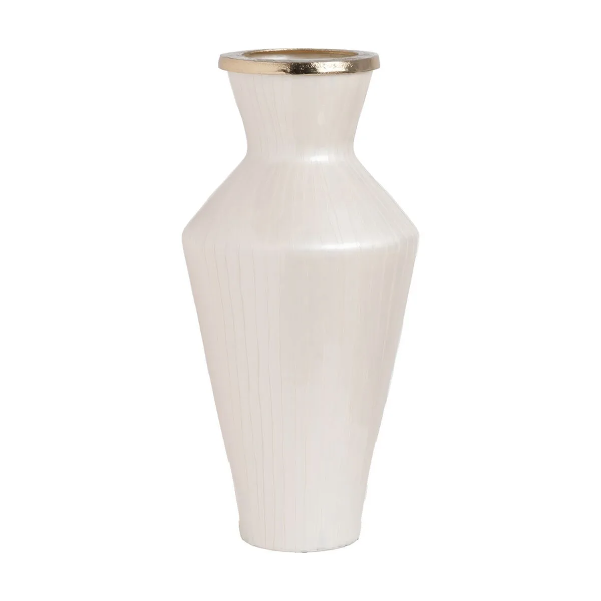 Vase blanc dore aluminium verre 28 x 28 x 57 cm s880847768. Notre mission : éradiquer le superflu pour ne vous proposer que l'essentiel... mais en beaucoup plus stylé. Bienvenue chez Diaytar.