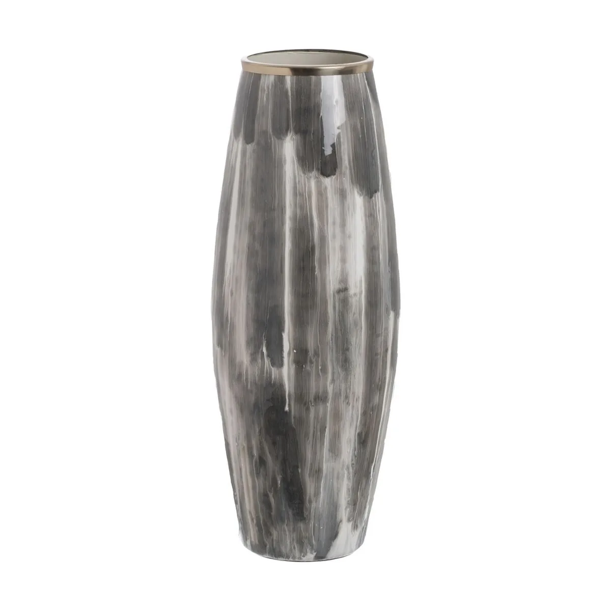 Vase blanc noir aluminium verre 23 x 23 x 61 cm s880863014. Nous sélectionnons pour Diaytar des produits qui ont une histoire, une âme, et qui sauront trouver une place dans la vôtre.