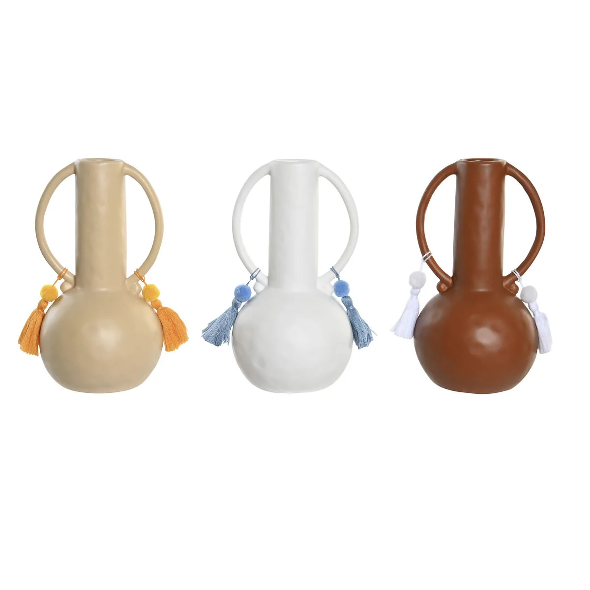 Vase dkd home decor blanc beige terre cuite dolomite frange 14 x 14 x 25 6 cm 3 unites s304357135. Chez Diaytar, chaque visite est l'occasion de découvrir un nouveau produit génial, qu'il soit électronique ou domestique