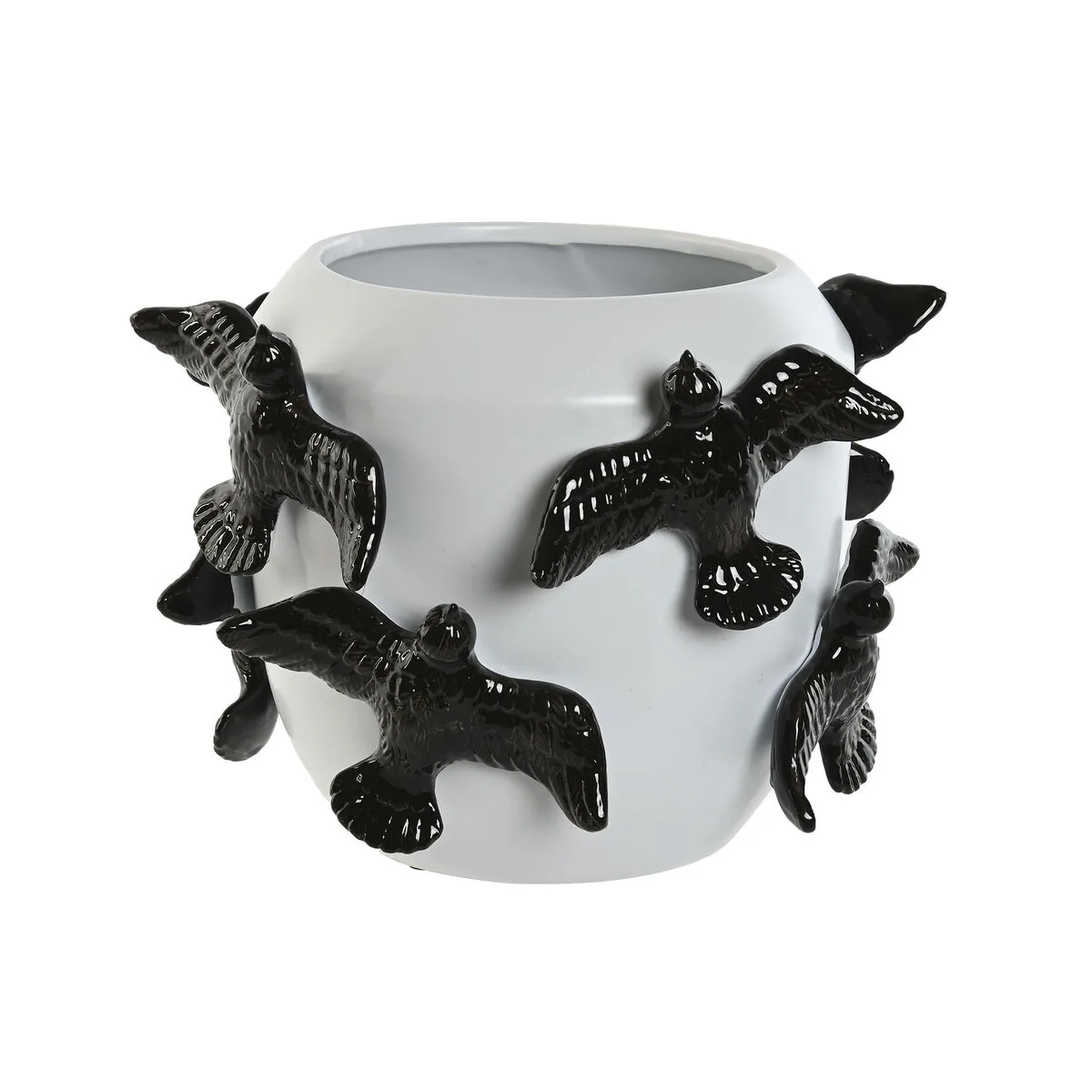 Vase home esprit blanc noir gres moderne 29 x 29 x 21 5 cm s305918118. L'excellence à portée de clic avec la boutique en ligne Diaytar.