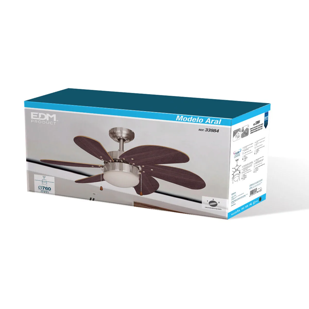 Ventilateur de plafond avec lumiere edm 33984 aral wengue nickel 50 w s791702381. Diaytar incarne le renouveau du commerce en ligne : authentique, engagé et résolument tourné vers l'avenir.