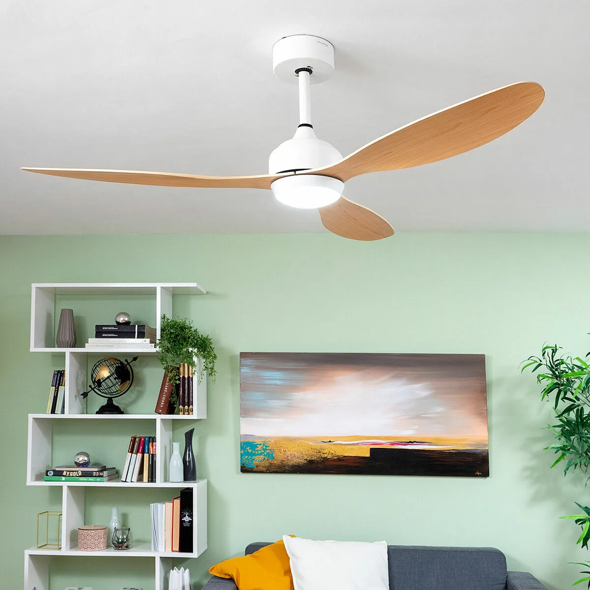 Ventilateur de plafond avec lumiere led et 3 pales abs wuled innovagoods bois 36 w 52 o132 cm v010387441. Diaytar, c'est le sismographe des tendances : nous captons les vibrations du marché pour vous offrir le meilleur.
