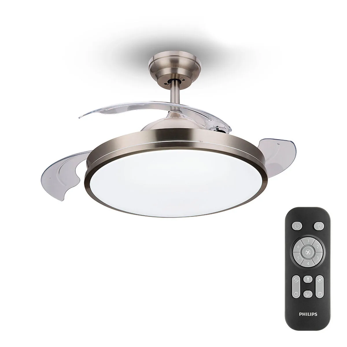 Ventilateur de plafond avec lumiere philips atlas 35 w 28 w 4500 lm nickel 2700 k s791125951. Diaytar incarne le renouveau du commerce en ligne : authentique, engagé et résolument tourné vers l'avenir.