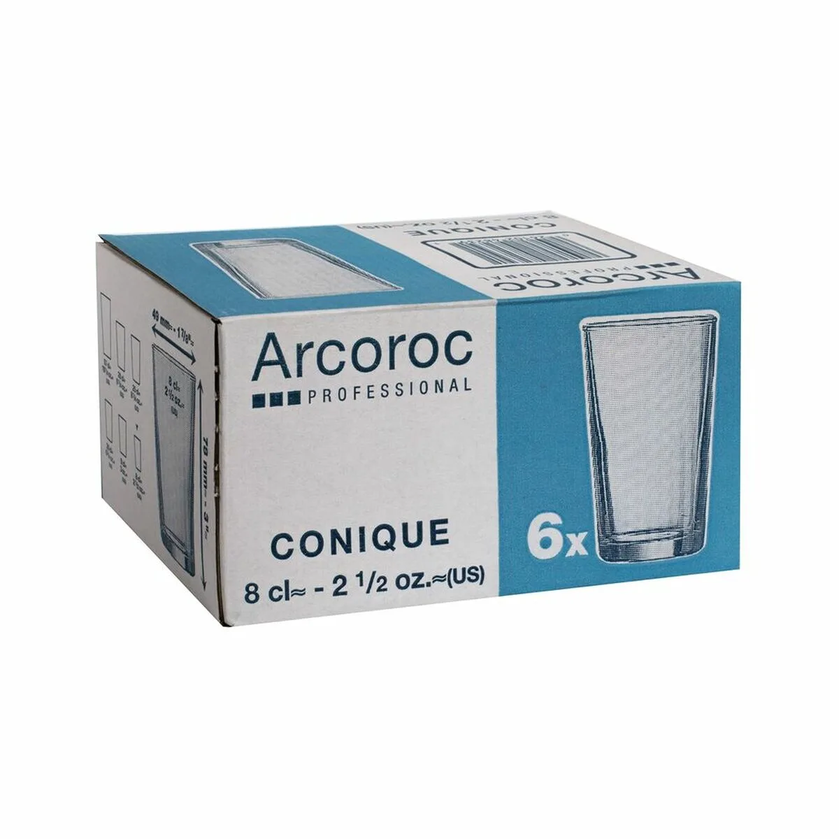 Verre arcoroc conique transparent verre 6 unites 8 cl s270422531. Diaytar s'engage à vous proposer une expérience shopping unique avec des produits généraux innovants, tendance et toujours à prix attractifs