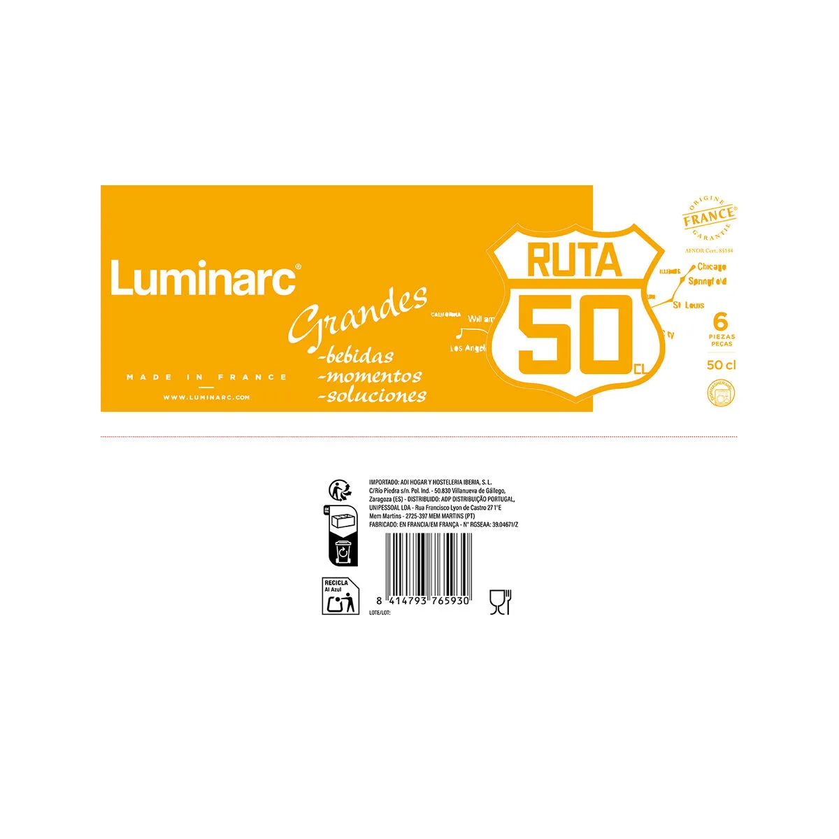 Verre luminarc ruta transparent verre 500 ml 6 unites s271242099 Verre luminarc ruta transparent verre 500 ml 6 unites s271242099. Diaytar a bâti sa réputation sur un mélange parfait entre produits technologiques innovants et articles généraux de qualité supérieure