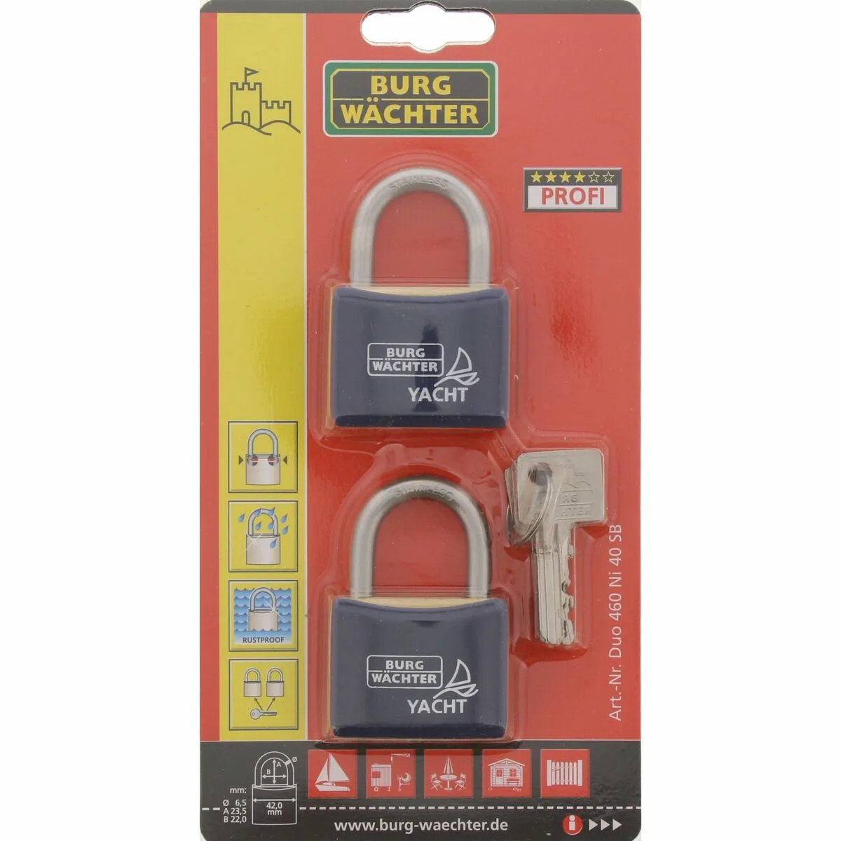 Verrouillage des cles burg wachter duo 460 ni 40 sb metal acier inoxydable rectangulaire 2 unites s7100440568. Innovation, style et qualité : les trois piliers de l'expérience Diaytar.
