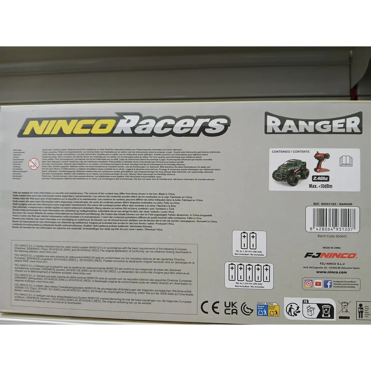 Voiture telecommandee ninco ranger monster 30 x 19 x 16 cm s241385555. Nous traitons chaque produit Diaytar avec le même respect que si nous devions l'offrir à un proche. La qualité est non-négociable.